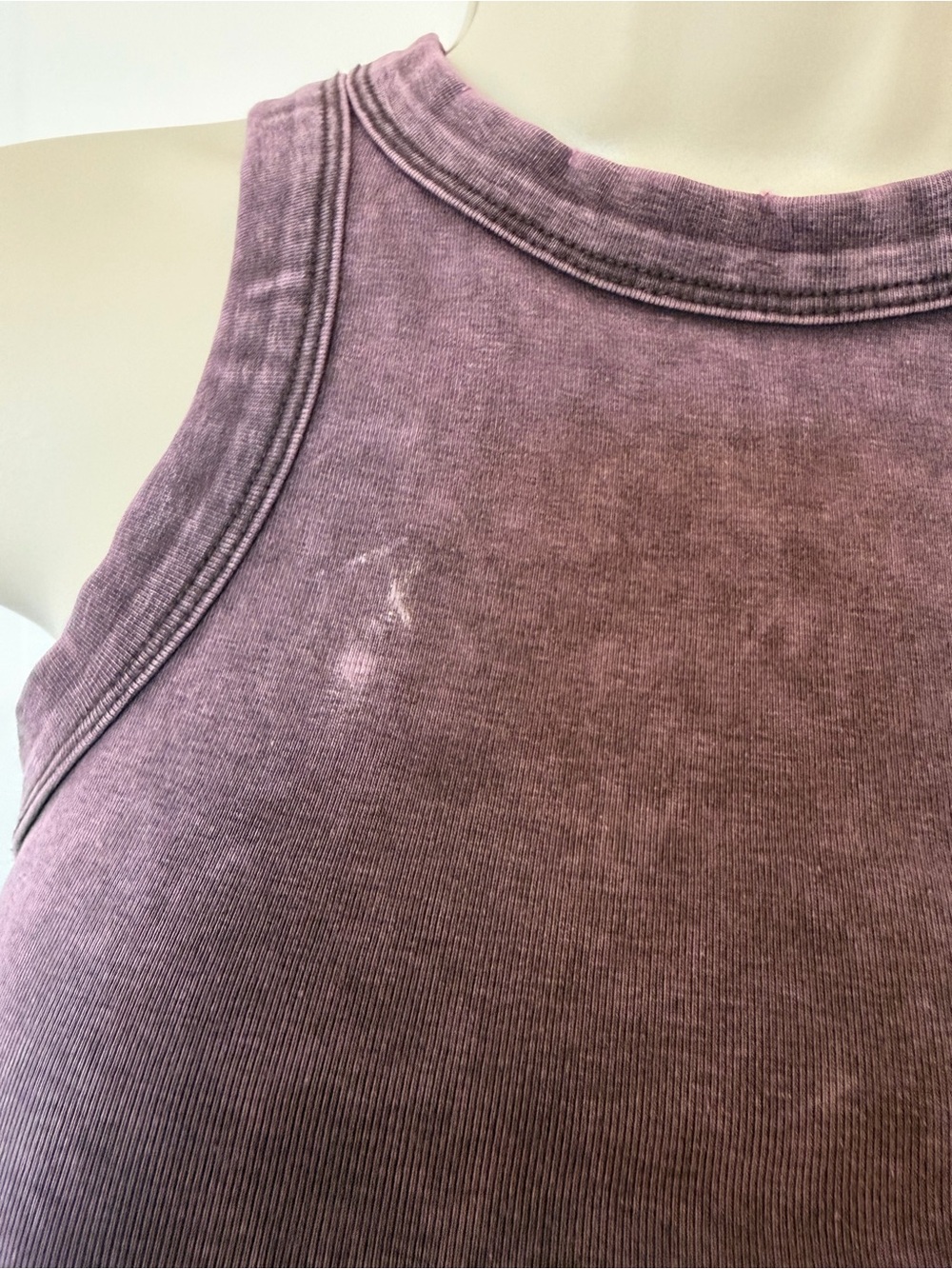 Washed Plum Racerback Tank Top - Picture 2 of 4